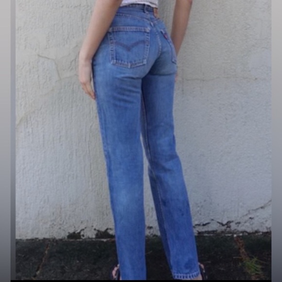 LEVI 501 SELVIDGE WHITE OAK REDLINE DENIM JEANS 24x32 - Picture 3 of 12